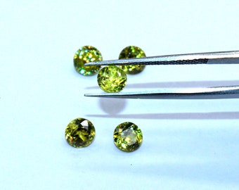 SALE Rare natural diamond-lustre Yellow Sphene 3mm sterling silver earrings ✨ SALE Rare natural diamond-lustre Yellow Sphene 3mm sterling silver earrings ✨