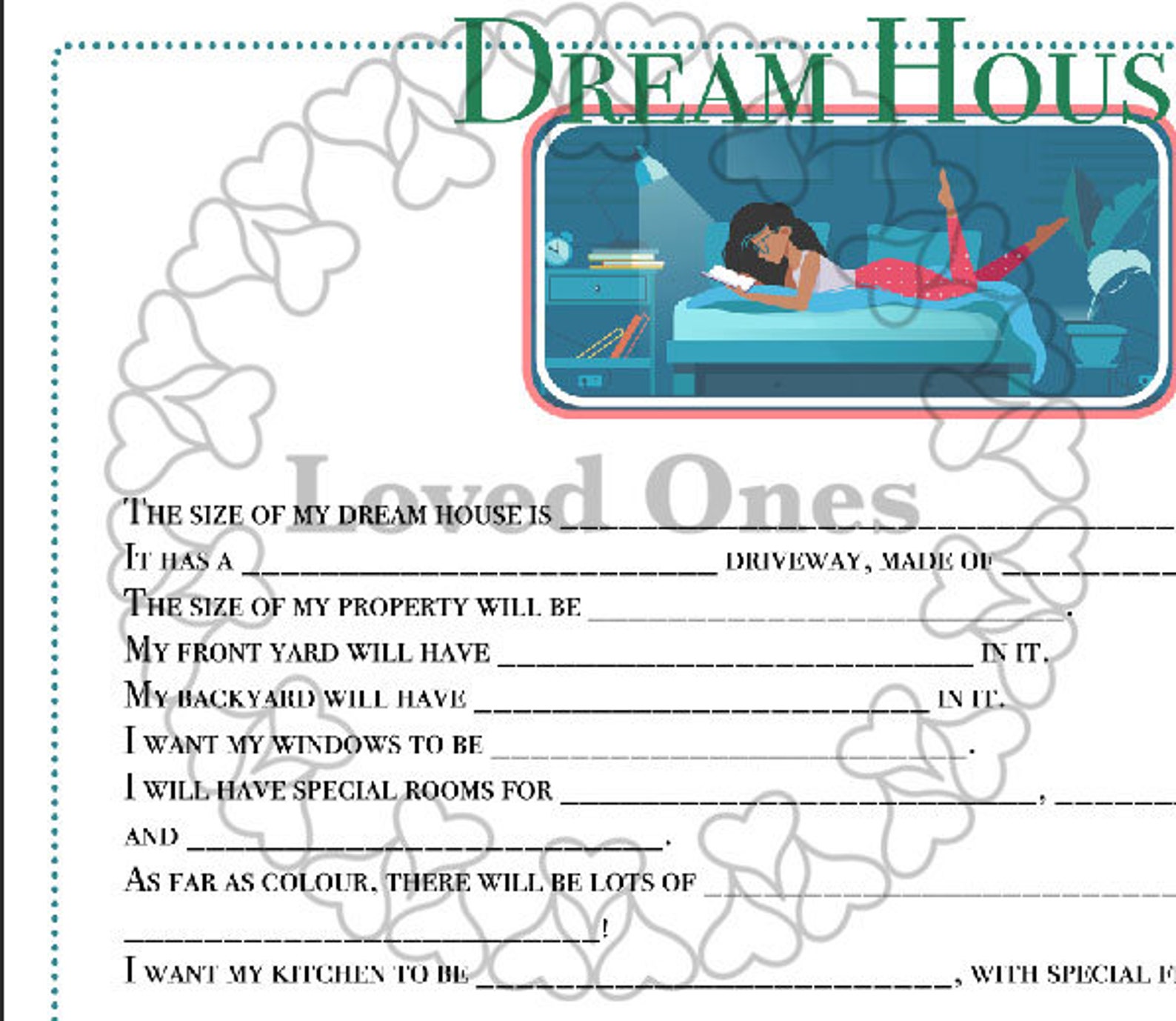 Start Dreaming Worksheets How to Dream PDF Goal Setting Q&A Etsy