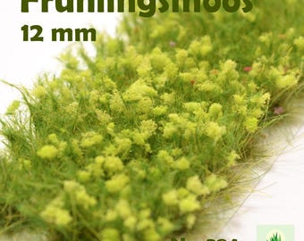 384 / Spring Moss / Premium Grass Tufts / High Tufts / 24 Pieces
