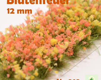 369 / Flower Fire / Premium Grass Tufts / High Tufts / 24 Pieces