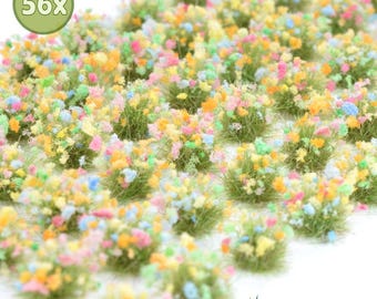 227 - Summer Flowers / Grass Tufts XL / Grass Tufts / 56 pieces