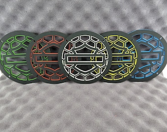 Harley 8&quot; Speaker protective mesh with a spacer, custom speaker protective grill, flat