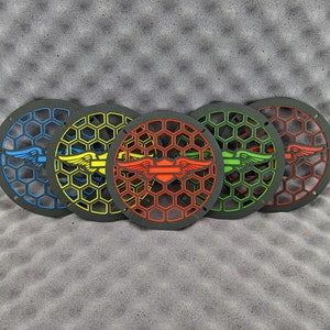 Harley Wings 6.5" Speaker protective mesh with a spacer, custom speaker protective grill