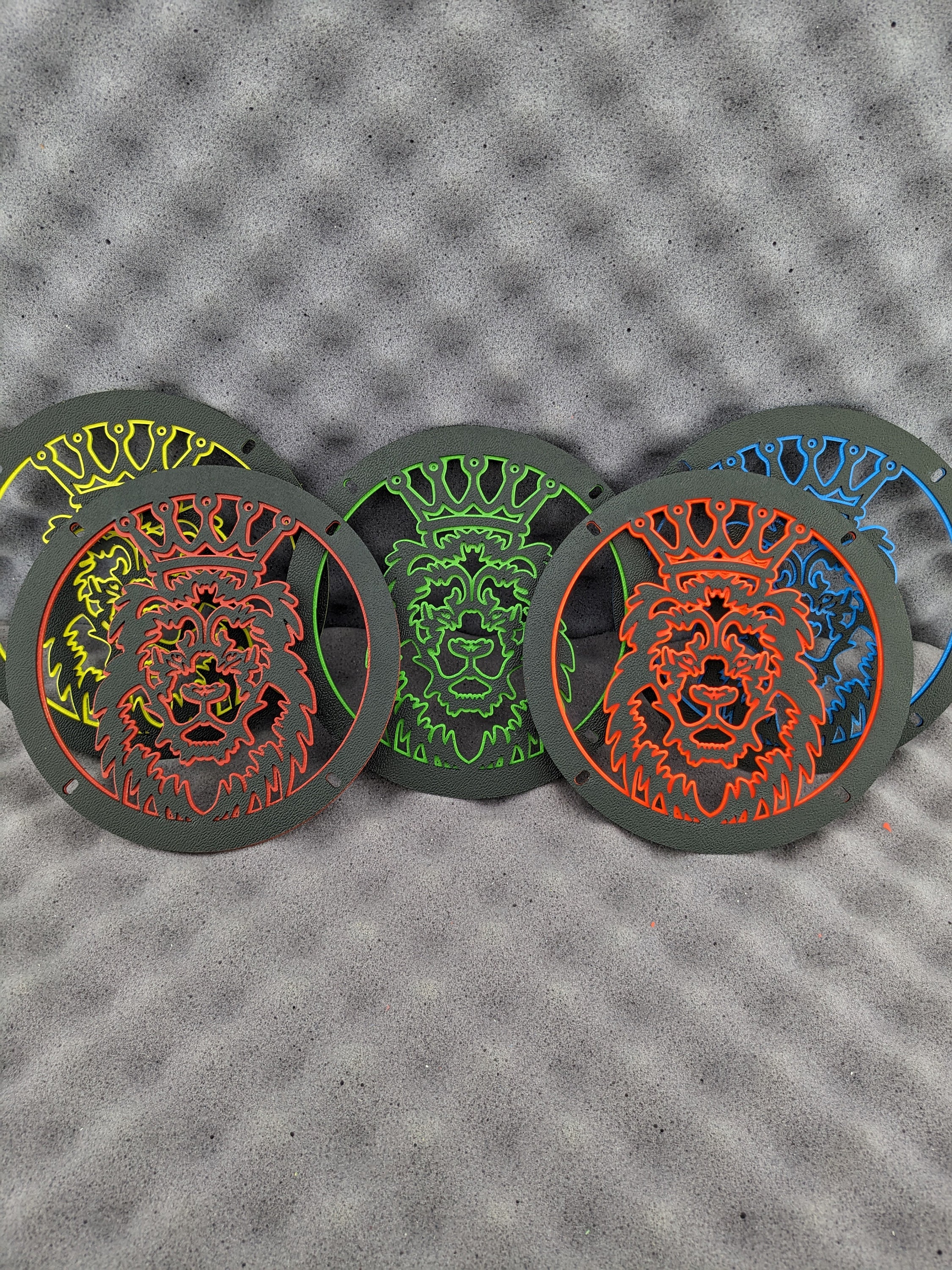 Lion1 5.25" Speaker protective mesh with a spacer, custom speaker protective grill, flat