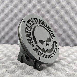 Harley Skull Lautsprecher-Schutzgitter mit einem Spacer, Custom Lautsprecher-Schutzgitter, 2er-Set, flach