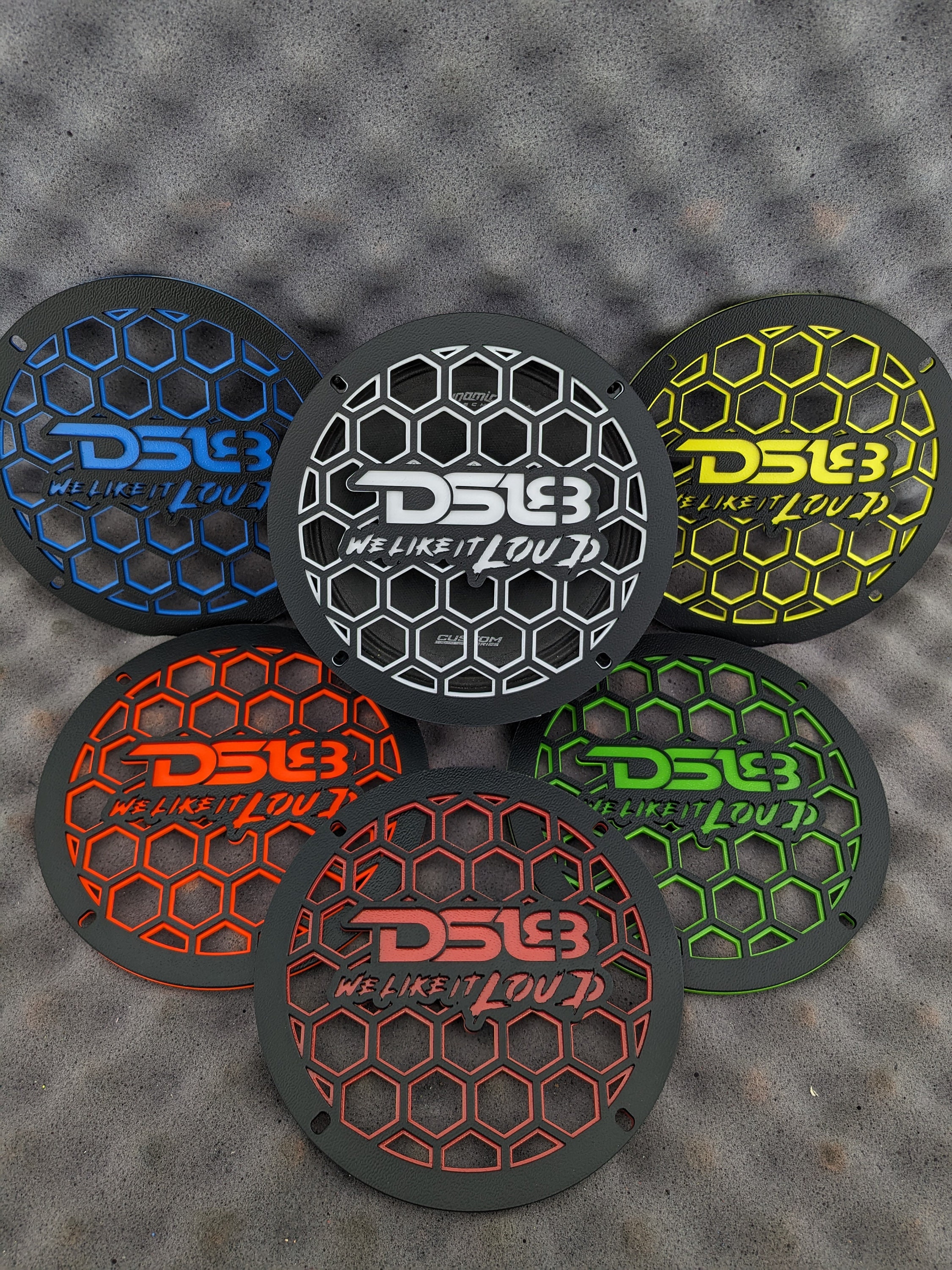 DS18 10" Speaker protective mesh with a spacer, custom speaker protective grill, flat