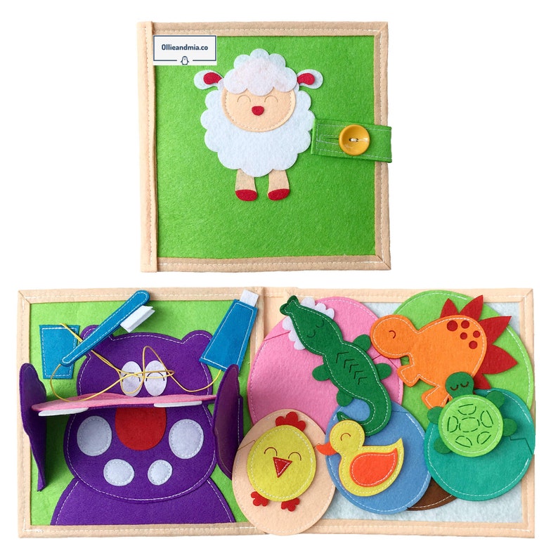 Handmade Quiet Book Quietbook Baby Animals Etsy Australia