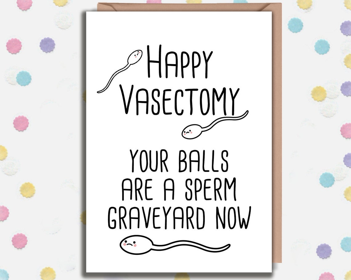 Vasectomy Card Funny Get Well Soon Card Vasectomy Reversal Etsy