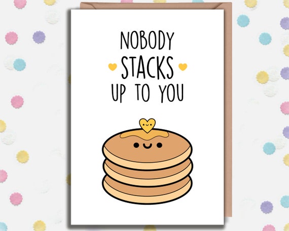 Funny Love Card Anniversary Card Pancake Card Pancake Pun Etsy