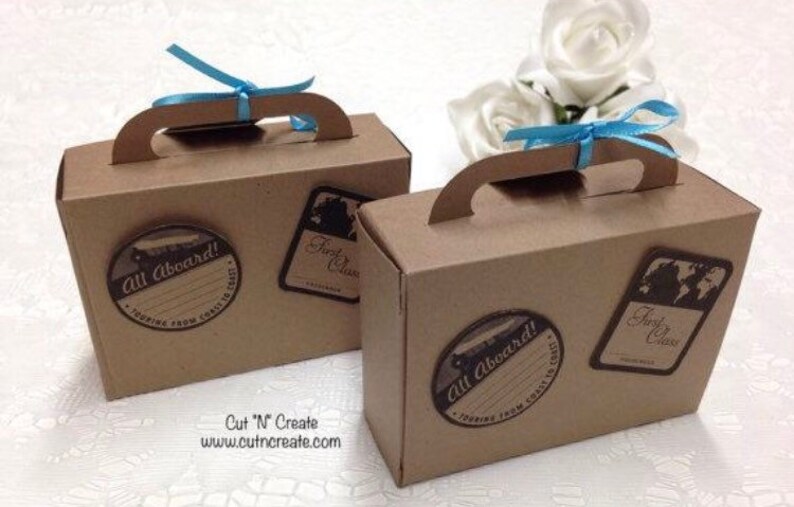 Suitcase Favor Box Suitcase Favor Boxes Suitcase Favor Travel Etsy