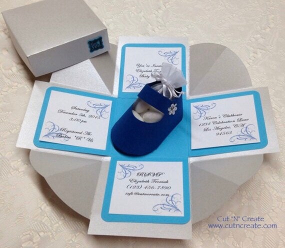 card box for baby shower boy