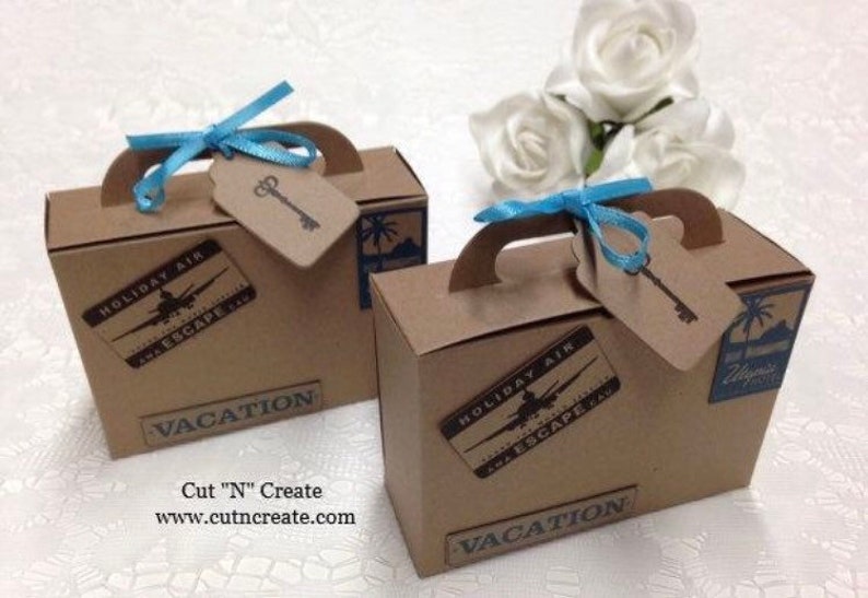 Suitcase Favor Box Suitcase Favor Boxes Suitcase Favor Travel Etsy