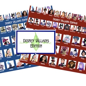 Villain Themed Guess Who? 2.0 Single Sheet Easy Load PDF Download