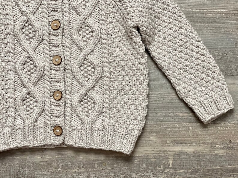 Aran Cardigan, Hand Knit Sweater for Baby, Irish Sweater, Irish Baby