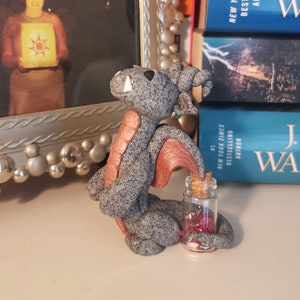 Anippe: Dragon Sculpture/Dragon Figurine/Polymer Clay Dragon/ Dragon Gift/Dragon Decor/Fantasy Sculpture/Collectable Dragon.