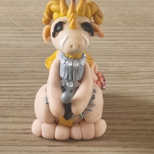 Thriae: Dragon Sculpture/Dragon Figurine/ Polymer Clay Dragon/ Dragon Gift/ Dragon Decor/ Fantasy Sculpture/ Collectable Dragon