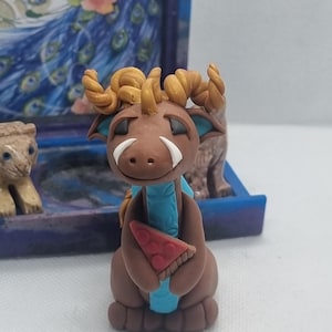 Sose: Dragon Sculpture/Dragon Figurine/ Polymer Clay Dragon/ Dragon Gift/ Dragon Decor/ Fantasy Sculpture/ Collectable Dragon