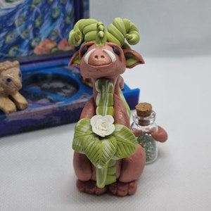 Althaea: Dragon Sculpture/ Dragon Figurine/ Polymer Clay Dragon/ Dragon Gift/ Dragon Decor/Fantasy Sculpture/ Collectable Dragon