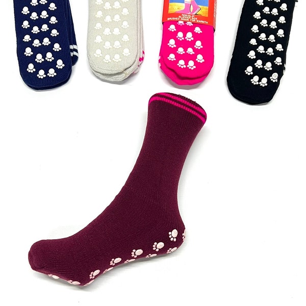 Thermal Anti Slip Thermal Grip Socks Soft Fit Indoor Socks