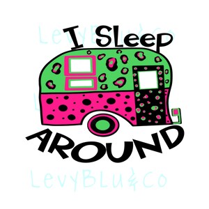 Camping Sublimation Design Download. Great for Sublimation, Screen prints, Scrapbooking, Stickers and Journaling.