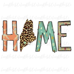 Maine  clipart is a transparent PNG file with a high resolution 300 DPI that is perfect for t-shirt transfers and sublimation products