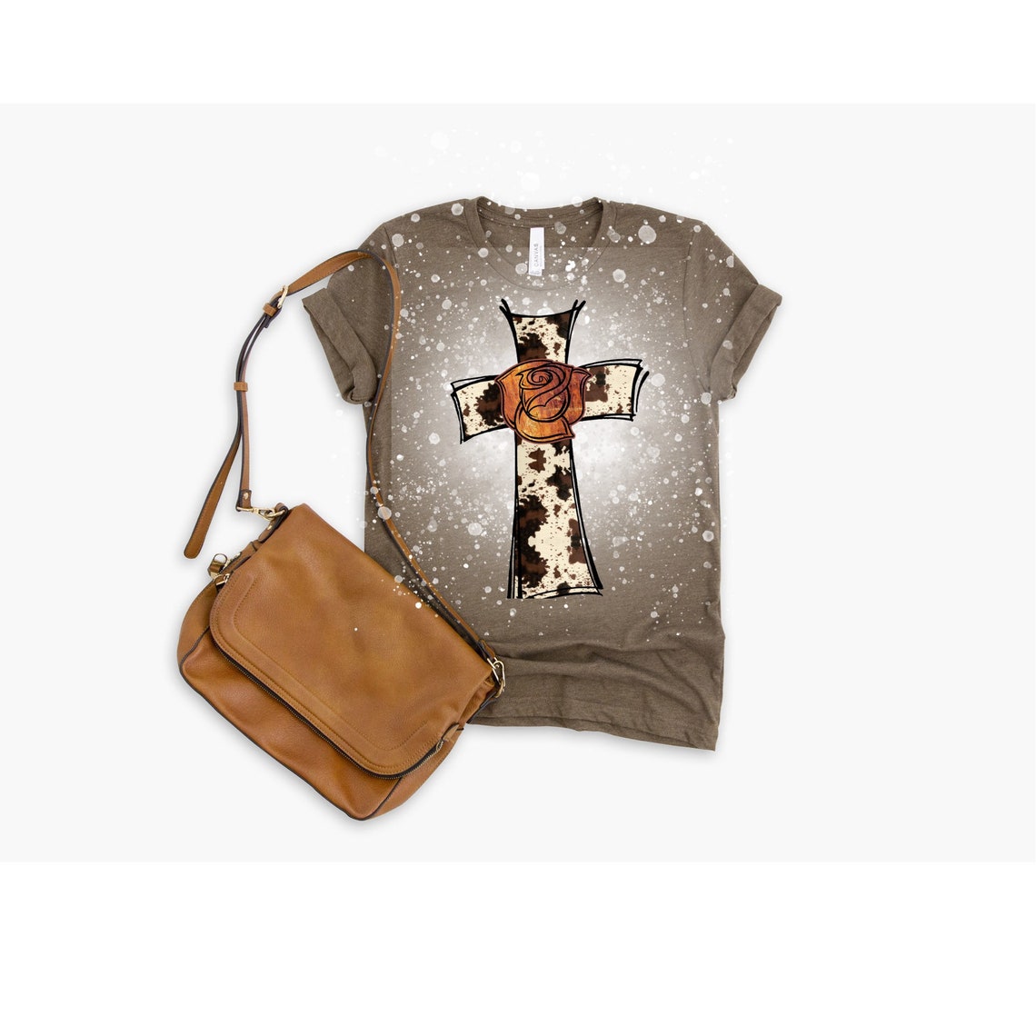 cow print bleached shirt