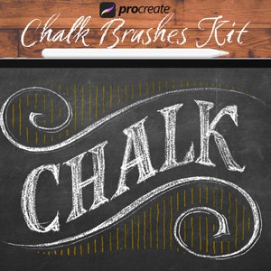 Chalk Procreate Pinselset zum Zeichnen und Procreate Lettering , Chalk Procreate Stempel , Chalk Procreate Textures , Chalk Procreate Bundle