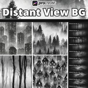 Procreate texture prospettiche atmosferiche, Procreate texture nebbie, Procreate sfondo, Procreate pattern senza soluzione di continuità, sfondo sbiadito