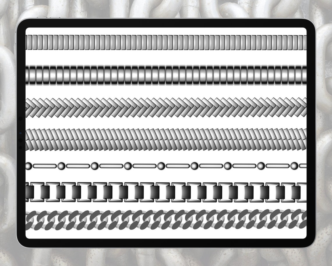 Chain Brush Set for Procreate Procreate Chain Brushes Etsy