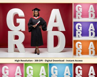 36 Graduation Backdrops, Graduation Photo Backgrounds, Senior Portrait Backdrop, School Photos, Photoshop Composite Set, Photoshop Overlays