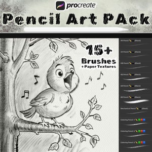15+ Procreate Pencil Sketch Brushes, Pen Charcoal Brushes, Sketch Brushset Procreate, Hatching, Procreate Drawing. Procreate Pencil Brushes