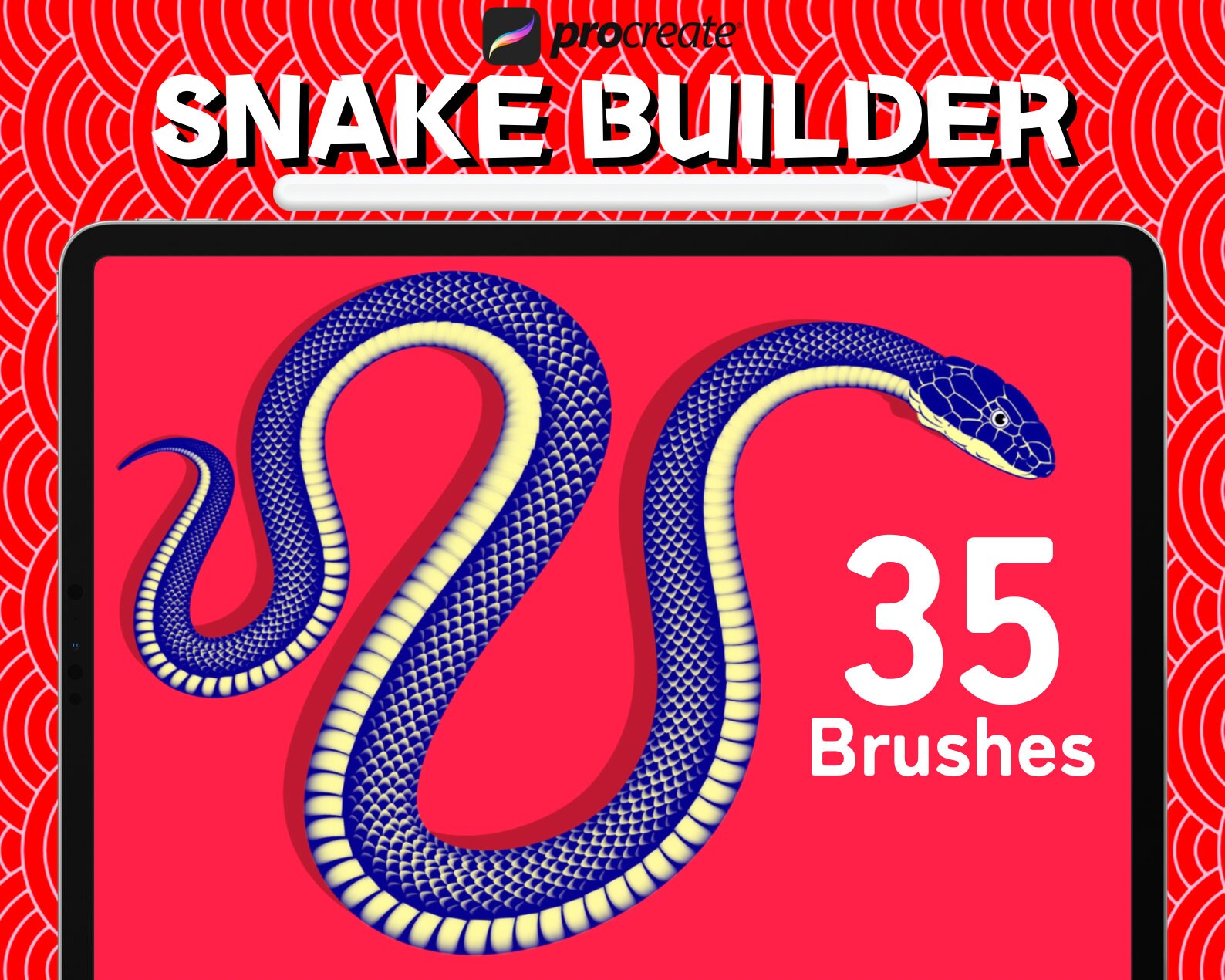Dragon and Snake Brush Set for Procreate Procreate Snake Etsy Australia