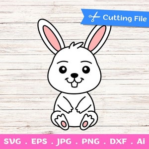 Layered Baby Bunny SVG cut files for Cricut and Silhouette - rabbit SVG, Bunny svg, Easter Bunny svg, Woodland Animals Svg, Baby Animal SVG