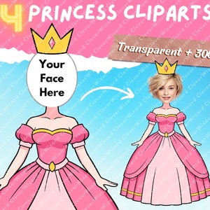 Faceless Princess PNG Template, digital download, PNG Sublimation, fairytale, girl, birthday decor DIY, Princess Clipart Instant Download