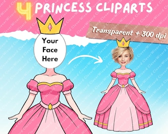 Faceless Princess PNG Template, digital download, PNG Sublimation, fairytale, girl, birthday decor DIY, Princess Clipart Instant Download