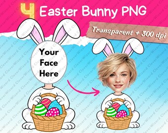 Faceless Easter Bunny PNG, Easter Sublimation, Easter Clipart, Easter Clipart Bundle, Bunny Clipart Spring, Easter Eggs, Easter Egg Cliparts