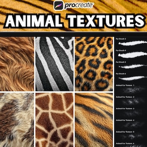 125 Texturas de Pele Procreate, Pincéis de Pele Procreate Textura de Pele de Animal Procreate, Texturas de Animais, Download Digital de Padrão Sem Costura Procreate