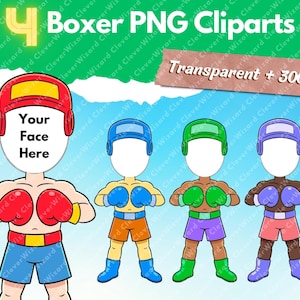 Plantilla PNG de niño boxeador sin rostro, clipart de niño boxeador, decoración de guardería, sublimación PNG, descarga instantánea de clipart de boxeador, decoración de cumpleaños de niño DIY