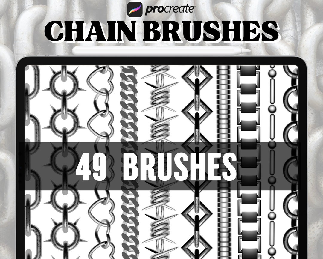 Chain Brush Set for Procreate , Procreate Chain Brushes, Procreate