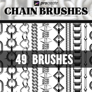 Chain Brush Set for Procreate , Procreate Chain Brushes, Procreate Stamp brushes, texture brushes