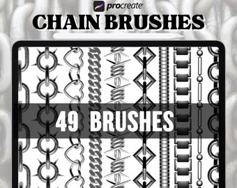 Chain Brush Set for Procreate , Procreate Chain Brushes, Procreate Stamp brushes, texture brushes