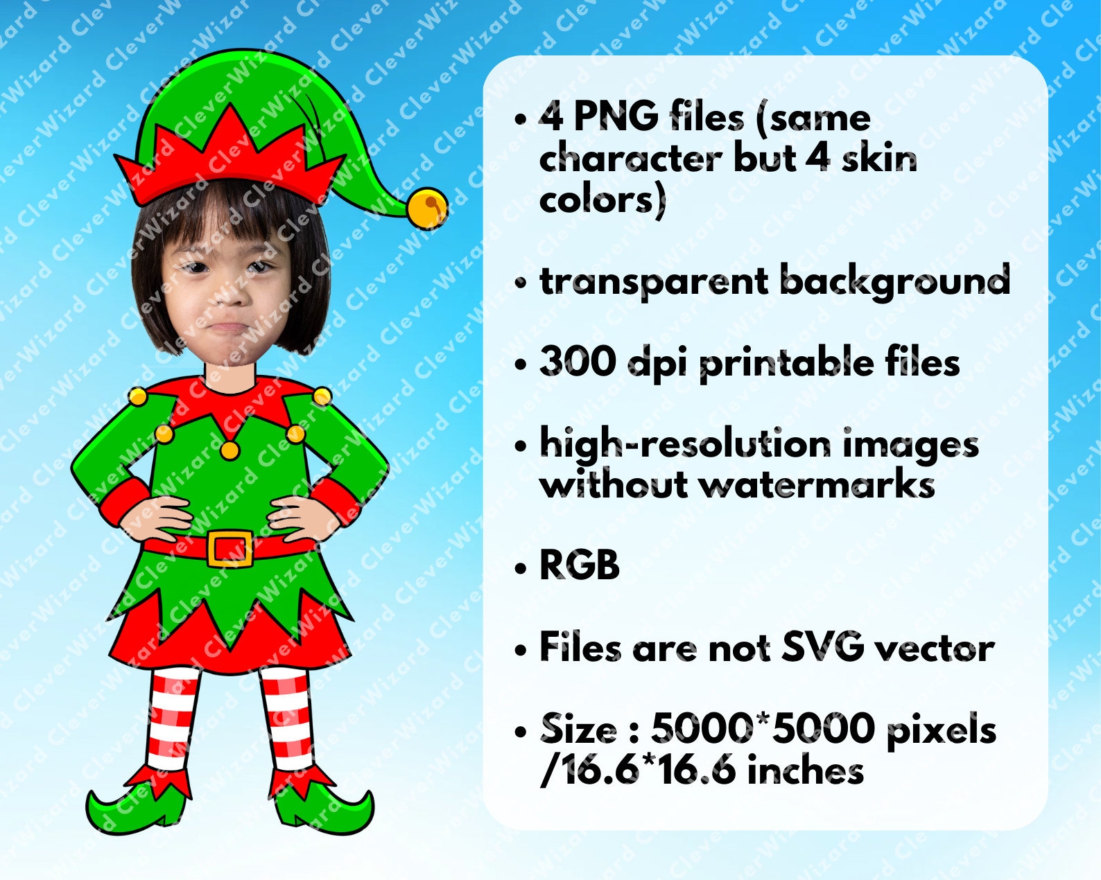 Elf Face Less Portrait Faceless Female Elf PNG to Add Your Photo , Digital Download , PNG for ...