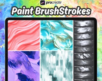 Procreate Pinselstrich-Texturpinsel, Ölpinsel, Procreate Gouache-Pinsel, Procreate Impasto-Pinsel, Acrylpinsel malen Texturen