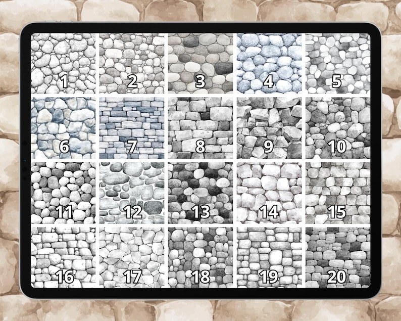 Procreate Draw Stone 80+ Procreate Watercolor Stone Textures, Stone Texture Procreate ...