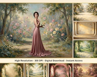 36 fondos pictóricos de antiguos maestros: fondos artísticos para retratos, bodas, sesiones de maternidad y fotografía digital.