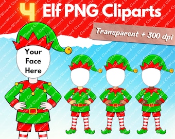Faceless Male Elf PNG to Add your photo , digital download , PNG for Sublimation Printing Art , Christmas Elf Clipart , Printable Artwork
