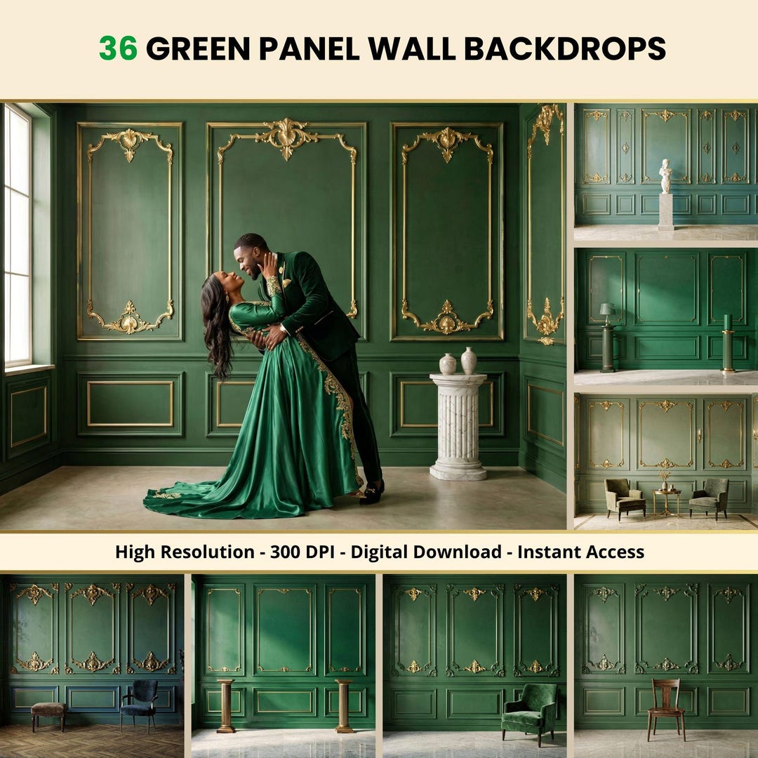 Studio Panel Backdrop 36 Green Panel Wall Backdrops, Studio Backgrounds, Maternity Backdrop ...