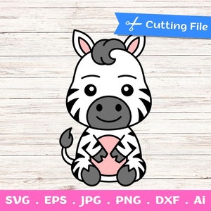 Layered Baby Zebra SVG cut files for Silhouette and Cricut, Zebra cut file, Baby Safari Animals Svg, Baby Shower, Zoo animal svg, Zebra png
