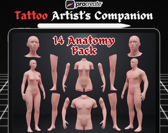 4K Procreate 3D models for tattoo artists , Procreate Tattoo model , tattoo simulation , 3D woman model , 3D man model | Procreate stamps |