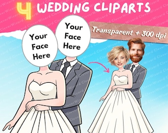 Faceless Couple wedding PNG Templates, Wedding Day Clipart PNG, Marriage clipart, Just Married Clipart, Bride and Groom Png, Digital PNG